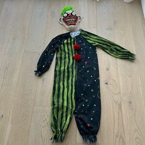 Spooky Clown Kids Costume - Green and Black
